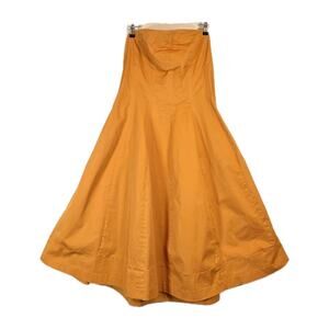 Eva Mendes Midi Dress Strapless Yellow size 14